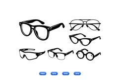 Hand Drawn Eyewear SVG Graphics For Crafts Product Image 1