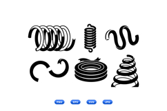 Hand Drawn Ribbon And Spiral SVG For Crafts Product Image 1