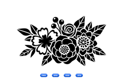 Hand Drawn Floral SVG Clipart For Wedding Invitations Product Image 2