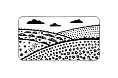 Hand Drawn Floral Hills SVG For Invitations Product Image 3