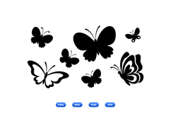 Hand Drawn Butterfly Clipart For Wedding Invites Product Image 1