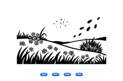 Hand Drawn Meadow Floral SVG For Crafts Product Image 2