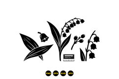 Hand Drawn Lily Of The Valley Floral Clipart Product Image 3