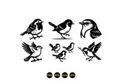 Hand Drawn Bird Clipart For Crafts Product Image 3