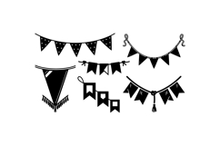 Hand Drawn Bunting Clipart For Party Invitations Product Image 1