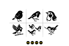 Hand Drawn Bird Vector For Crafts Product Image 1
