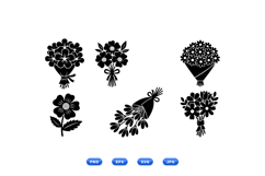 Hand Drawn Floral Bouquet SVG For Invitations Product Image 2