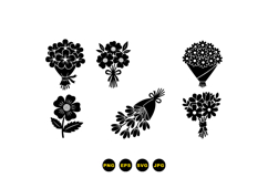 Hand Drawn Floral Bouquet SVG For Invitations Product Image 3