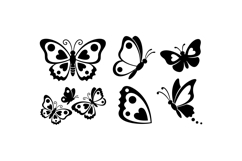 Butterfly Silhouette Vector For Crafts Product Image 1