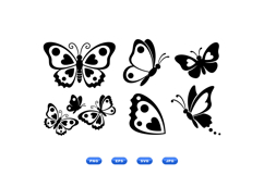 Butterfly Silhouette Vector For Crafts Product Image 2