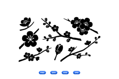 Hand Drawn Cherry Blossom Clipart For Wedding Invites Product Image 2