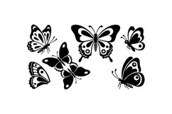 Hand Drawn Butterfly Vector For Crafts Product Image 1