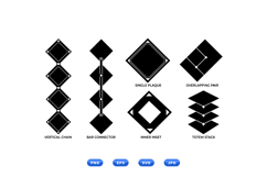 Geometric Diamond Plaque Clipart Product Image 2