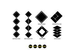 Geometric Diamond Plaque Clipart Product Image 3