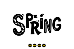 Hand Drawn Spring SVG Lettering For Crafts Product Image 1