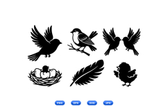 Bird Silhouette Vector For Crafts Product Image 2