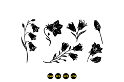 Hand Drawn Bellflower SVG For Wedding Invites Product Image 1