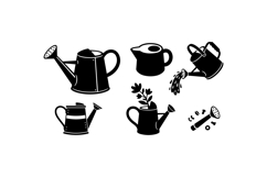 Hand Drawn Watering Can For Crafts Product Image 3