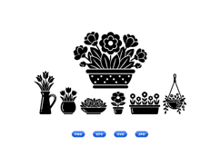 Hand Drawn Potted Plant SVG For Crafts Product Image 2