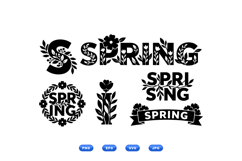 Hand Drawn Spring Floral SVG For Crafts Product Image 1