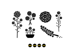 Hand Drawn Floral Silhouette Illustration Product Image 3
