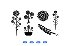 Hand Drawn Floral Silhouette Illustration Product Image 1