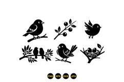 Hand Drawn Bird Vector For Crafts Product Image 3