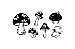 Hand Drawn Mushroom Illustration For Crafts Product Image 1