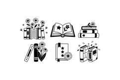 Hand Drawn Floral Book Clipart For Crafts Product Image 3