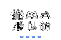 Hand Drawn Floral Book Clipart For Crafts Product Image 2