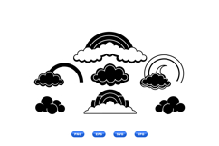 Minimal Cloud And Rainbow SVG For Crafts Product Image 2
