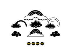 Minimal Cloud And Rainbow SVG For Crafts Product Image 3