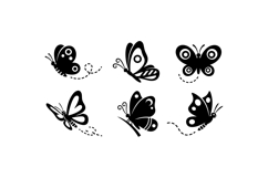Hand Drawn Butterfly SVG Clipart For Invitations Product Image 3