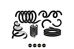 Hand Drawn Spiral Swirl SVG For Crafts Product Image 3