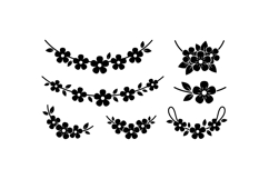 Hand Drawn Floral Garland For Invitations Product Image 1
