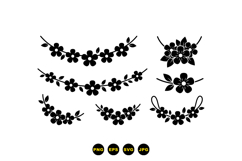 Hand Drawn Floral Garland For Invitations Product Image 3