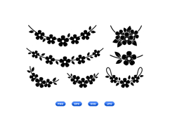 Hand Drawn Floral Garland For Invitations Product Image 2