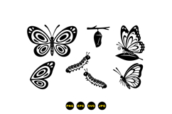 Hand Drawn Butterfly Vector For Crafts Product Image 3