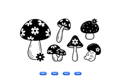 Mushroom Floral SVG Vector For Crafts Product Image 2