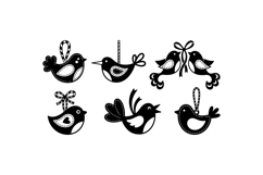 Hand Drawn Stitched Bird Clipart For Crafts Product Image 1