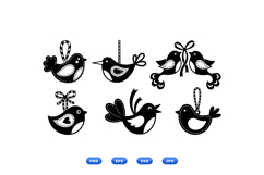 Hand Drawn Stitched Bird Clipart For Crafts Product Image 2