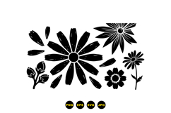 Hand Drawn Daisy Floral Clipart Graphics For Crafts Product Image 3