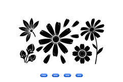 Hand Drawn Daisy Floral Clipart For Crafts Product Image 2