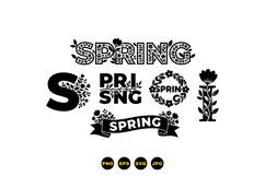 Spring Floral Lettering SVG For Crafts Product Image 3
