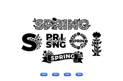 Spring Floral Lettering SVG For Crafts Product Image 2