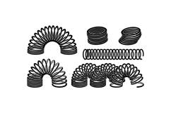 Hand Drawn Slinky SVG Clipart For Crafts Product Image 3