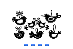 Hand Drawn Bird Ornament Clipart For Crafts Product Image 2