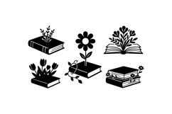 Hand Drawn Floral Book Illustration For Crafts Product Image 1