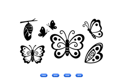 Hand Drawn Butterfly Svg Clipart For Crafts Product Image 2