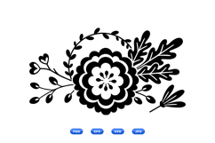 Hand Drawn Floral SVG Clipart For Crafts Product Image 2